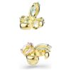 Asymetryczne kolczyki typu ear cuff marki Gema, mieszane szlify, wielokolorowe, pozłacane