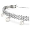 Bransoletka Ariana Grande X Swarovski z kryształowymi perełkami, szlif okrągły, biała, pokryta rodem