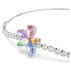 Bransoletka Ariana Grande X Swarovski z różnymi szlifami, motywem kwiatowym, wielokolorowa, pokryta rodem