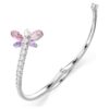 Bransoletka Ariana Grande X Swarovski z różnymi szlifami, motywem ważki, wielokolorowa, pokryta rodem