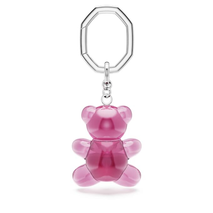 Breloczek Teddy Bear, różowy, pokryty rodem Breloczek Teddy Bear, różowy, pokryty rodem