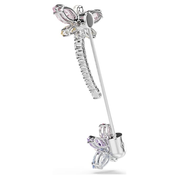 Broszka Ariana Grande x Swarovski z różnymi szlifami, motyw ważki, wielobarwna, pokryta rodem Broszka Ariana Grande x Swarovski z różnymi szlifami, motyw ważki, wielobarwna, pokryta rodem
