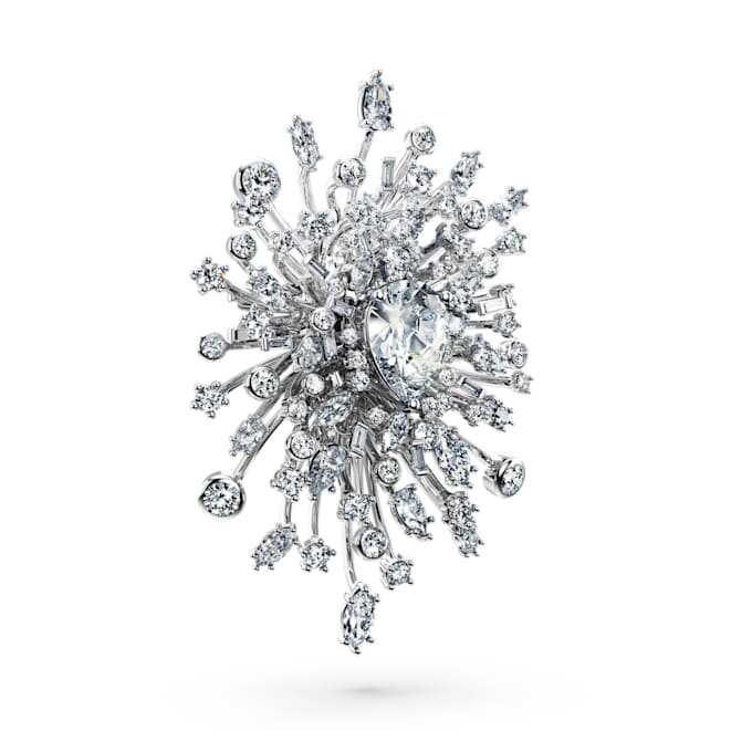 Broszka „Galaxy” z diamentami wyhodowanymi w laboratorium o łącznej masie 15,71 karata, o różnych kształtach, z 18-karatowego białego złota Broszka „Galaxy” z diamentami wyhodowanymi w laboratorium o łącznej masie 15,71 karata, o różnych kształtach, z 18-karatowego białego złota