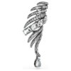 Broszka z kolekcji Vienna „Feather”, biała, pokryta rutenem Broszka z kolekcji Vienna „Feather”, biała, pokryta rutenem