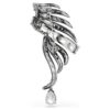 Broszka z kolekcji Vienna „Feather”, biała, pokryta rutenem Broszka z kolekcji Vienna „Feather”, biała, pokryta rutenem