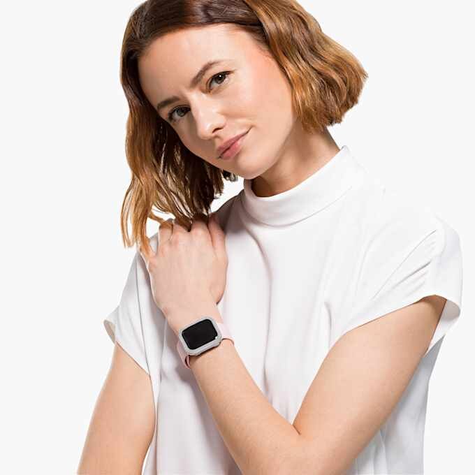 Błyszczące etui do Apple Watch® Series 4 i 5, 40 mm, w kolorze srebrnym Błyszczące etui do Apple Watch® Series 4 i 5, 40 mm, w kolorze srebrnym