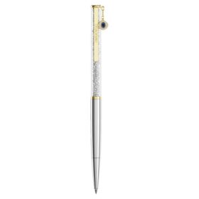 Crystalline Ballpoint Pen „Evil Eye”, w odcieniu złota, z wykończeniem z mieszanych metali