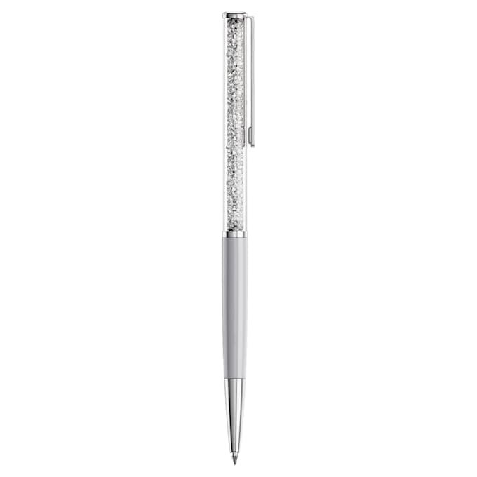 Crystalline Ballpoint Pen, Gray, Lacquered in Gray, Chrome Plated Crystalline Ballpoint Pen, Gray, Lacquered in Gray, Chrome Plated