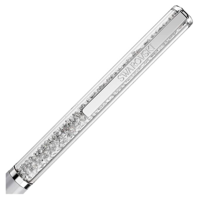Crystalline Ballpoint Pen, Gray, Lacquered in Gray, Chrome Plated Crystalline Ballpoint Pen, Gray, Lacquered in Gray, Chrome Plated