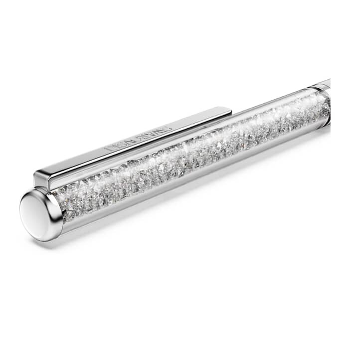 Crystalline Ballpoint Pen, Gray, Lacquered in Gray, Chrome Plated Crystalline Ballpoint Pen, Gray, Lacquered in Gray, Chrome Plated