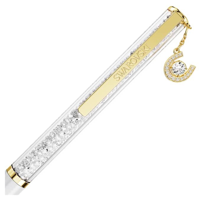 Crystalline Ballpoint Pen Horse Shoe, biały, lakierowany na biało, pozłacany Crystalline Ballpoint Pen Horse Shoe, biały, lakierowany na biało, pozłacany