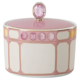 Cukiernica Idyllia z porcelany, różowa