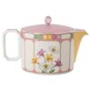 Czajniczek Idyllia z porcelany, motyw kryształowy, ptak, wielobarwny Czajniczek Idyllia z porcelany, motyw kryształowy, ptak, wielobarwny