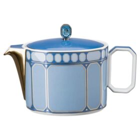 Czajniczek Signum z porcelany, mały, niebieski
