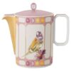 Dzbanek do kawy Idyllia z porcelany, motyw kryształowy, ptak, wielokolorowy Dzbanek do kawy Idyllia z porcelany, motyw kryształowy, ptak, wielokolorowy