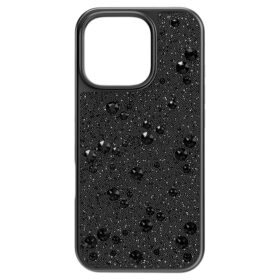 Etui na smartfon High z wzorem w rozrzucone kryształki, iPhone® 16 Pro, czarne
