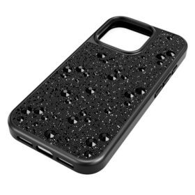 Etui na smartfon High z wzorem w rozrzucone kryształki, iPhone® 16 Pro, czarne
