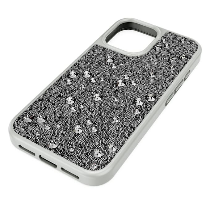 Etui na smartfon High z wzorem w rozrzucone kryształki, iPhone® 16, srebrny odcień Etui na smartfon High z wzorem w rozrzucone kryształki, iPhone® 16, srebrny odcień