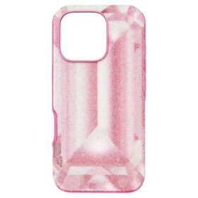 Etui na smartfon z motywem kryształowym, iPhone® 16 Pro, różowe