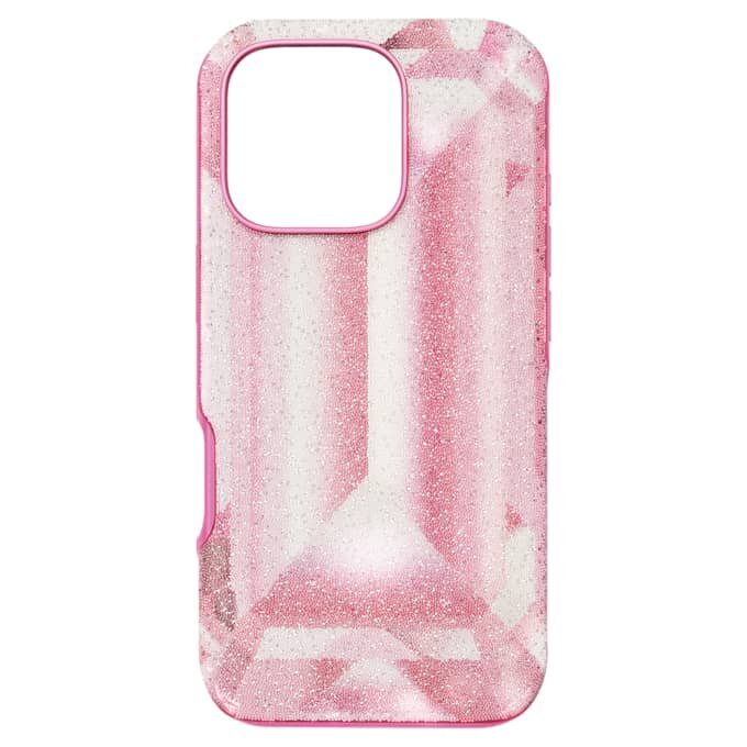 Etui na smartfon z motywem kryształowym, iPhone® 16 Pro, różowe Etui na smartfon z motywem kryształowym, iPhone® 16 Pro, różowe
