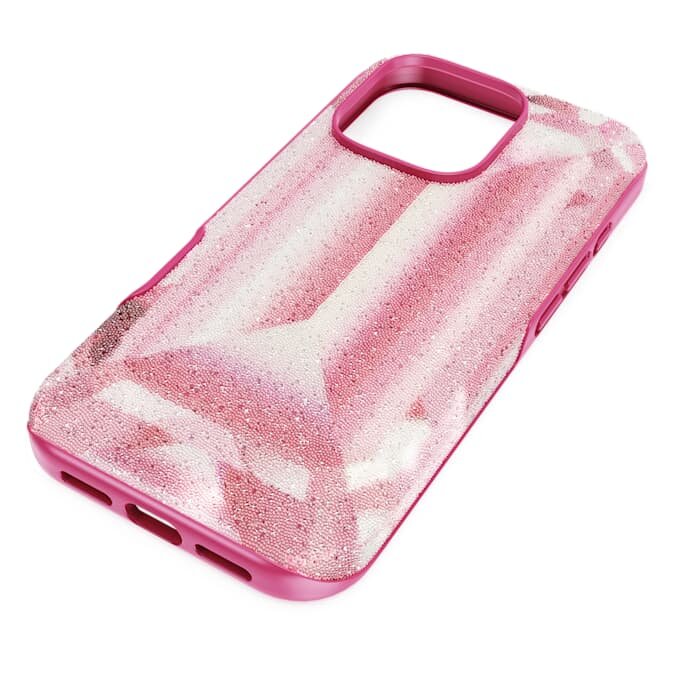 Etui na smartfon z motywem kryształowym, iPhone® 16 Pro, różowe Etui na smartfon z motywem kryształowym, iPhone® 16 Pro, różowe