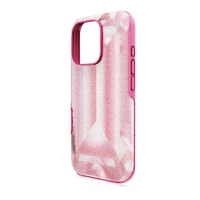 Etui na smartfon z motywem kryształowym, iPhone® 16 Pro, różowe Etui na smartfon z motywem kryształowym, iPhone® 16 Pro, różowe