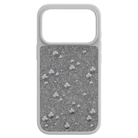 Etui na smartfon z płaskimi kryształkami z tyłu, iPhone® 17 Pro, srebrny odcień