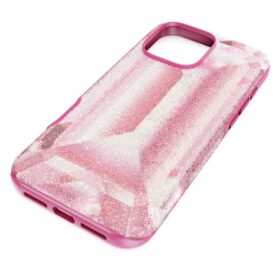 Etui na smartfon z wysokim profilem i motywem kryształowym, iPhone® 16 Pro Max, różowe