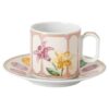 Filiżanka do espresso Idyllia ze spodkiem, porcelana, motyw kryształowy, cytrynowy, wielobarwny Filiżanka do espresso Idyllia ze spodkiem, porcelana, motyw kryształowy, cytrynowy, wielobarwny