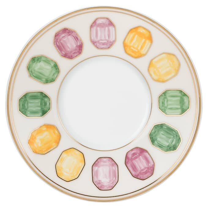 Filiżanka do espresso Idyllia ze spodkiem, porcelana, motyw kryształowy, cytrynowy, wielobarwny Filiżanka do espresso Idyllia ze spodkiem, porcelana, motyw kryształowy, cytrynowy, wielobarwny