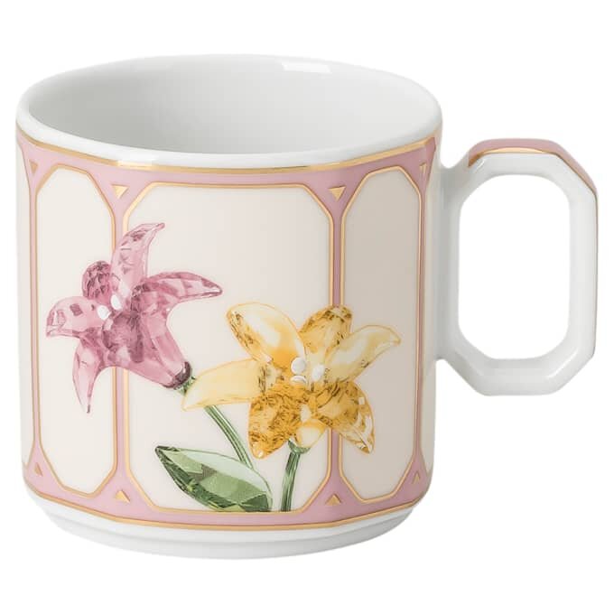 Filiżanka do espresso Idyllia ze spodkiem, porcelana, motyw kryształowy, cytrynowy, wielobarwny Filiżanka do espresso Idyllia ze spodkiem, porcelana, motyw kryształowy, cytrynowy, wielobarwny