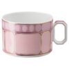 Filiżanka Signum z spodkiem, porcelana, różowa
