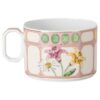 Filiżanka z spodkiem Idyllia, porcelana, motyw kryształowy, bukiet, wielokolorowa Filiżanka z spodkiem Idyllia, porcelana, motyw kryształowy, bukiet, wielokolorowa