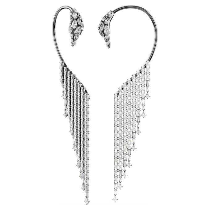 Klamry do uszu z kolekcji „The Vienna Collection” – „Swan”, białe, pokryte rutenem Klamry do uszu z kolekcji „The Vienna Collection” – „Swan”, białe, pokryte rutenem