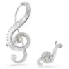 Kolczyki na klipsie Ariana Grande X Swarovski – asymetryczny wzór, kryształowa perła, szlif bagietkowy, białe, pokryte rodem Kolczyki na klipsie Ariana Grande X Swarovski – asymetryczny wzór, kryształowa perła, szlif bagietkowy, białe, pokryte rodem