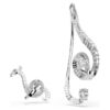 Kolczyki na klipsie Ariana Grande X Swarovski – asymetryczny wzór, kryształowa perła, szlif bagietkowy, białe, pokryte rodem Kolczyki na klipsie Ariana Grande X Swarovski – asymetryczny wzór, kryształowa perła, szlif bagietkowy, białe, pokryte rodem