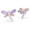 Kolczyki na sztyfcie Ariana Grande X Swarovski o zróżnicowanych szlifach, w kształcie ważki, wielobarwne, pokryte rodem Kolczyki na sztyfcie Ariana Grande X Swarovski o zróżnicowanych szlifach, w kształcie ważki, wielobarwne, pokryte rodem
