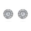 Kolczyki na sztyfcie „Eternity Halo” z diamentami wyhodowanymi w laboratorium o łącznej masie 0,45 karata, okrągłe, ze srebra próby 925 Kolczyki na sztyfcie „Eternity Halo” z diamentami wyhodowanymi w laboratorium o łącznej masie 0,45 karata, okrągłe, ze srebra próby 925
