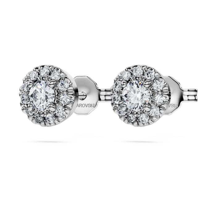 Kolczyki na sztyfcie „Eternity Halo” z diamentami wyhodowanymi w laboratorium o łącznej masie 0,45 karata, okrągłe, ze srebra próby 925 Kolczyki na sztyfcie „Eternity Halo” z diamentami wyhodowanymi w laboratorium o łącznej masie 0,45 karata, okrągłe, ze srebra próby 925
