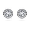 Kolczyki na sztyfcie Eternity Halo z diamentami wyhodowanymi w laboratorium o łącznej masie 0,75 karata, okrągłe, z 14-karatowego białego złota Kolczyki na sztyfcie Eternity Halo z diamentami wyhodowanymi w laboratorium o łącznej masie 0,75 karata, okrągłe, z 14-karatowego białego złota