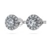 Kolczyki na sztyfcie Eternity Halo z diamentami wyhodowanymi w laboratorium o łącznej masie 0,75 karata, okrągłe, z 14-karatowego białego złota Kolczyki na sztyfcie Eternity Halo z diamentami wyhodowanymi w laboratorium o łącznej masie 0,75 karata, okrągłe, z 14-karatowego białego złota