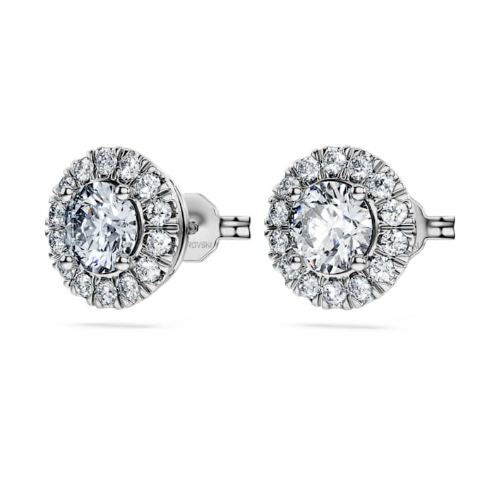 Kolczyki na sztyfcie „Eternity Halo” z diamentami wyhodowanymi w laboratorium, o łącznej masie 2 Ct, okrągłe, z 14-karatowego białego złota Kolczyki na sztyfcie „Eternity Halo” z diamentami wyhodowanymi w laboratorium, o łącznej masie 2 Ct, okrągłe, z 14-karatowego białego złota