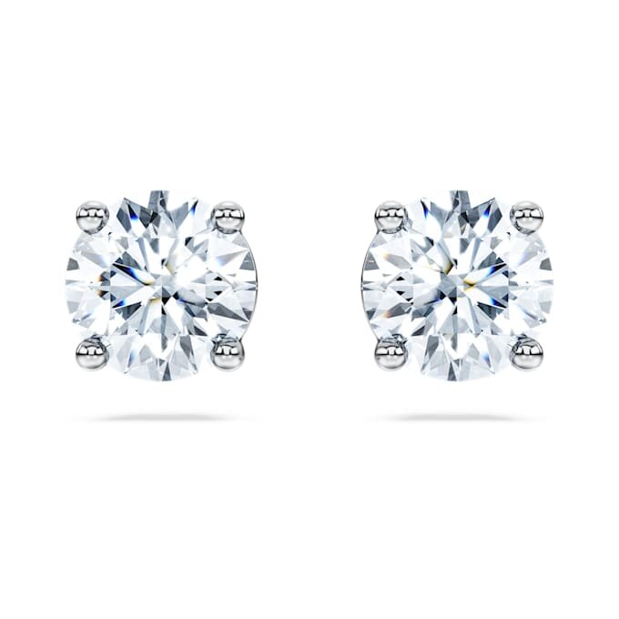 Kolczyki na sztyfcie „Eternity Solitaire” z diamentami wyhodowanymi w laboratorium o łącznej masie 2 karatów, okrągłe, z 14-karatowego białego złota Kolczyki na sztyfcie „Eternity Solitaire” z diamentami wyhodowanymi w laboratorium o łącznej masie 2 karatów, okrągłe, z 14-karatowego białego złota