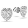 Kolczyki sztyftowe Ariana Grande X Swarovski – różne szlify, serce, białe, pokryte rodem Kolczyki sztyftowe Ariana Grande X Swarovski – różne szlify, serce, białe, pokryte rodem