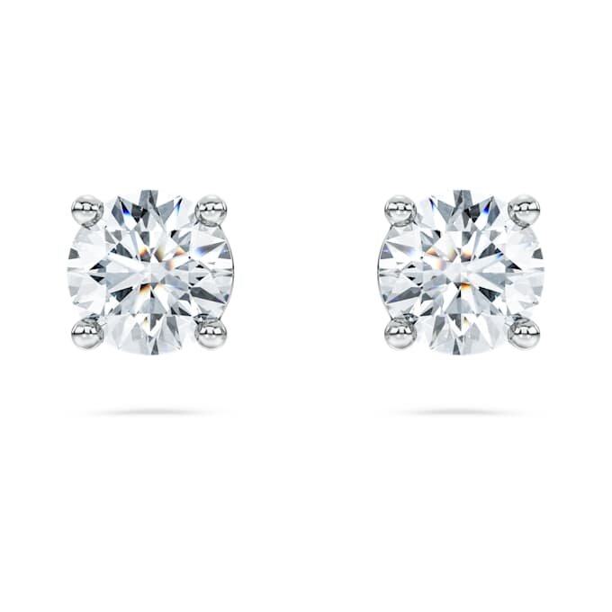 Kolczyki-sztyfty Eternity Solitaire z diamentami wyhodowanymi w laboratorium, 1 karat łącznie, kształt okrągły, 14-karatowe białe złoto Kolczyki-sztyfty Eternity Solitaire z diamentami wyhodowanymi w laboratorium, 1 karat łącznie, kształt okrągły, 14-karatowe białe złoto