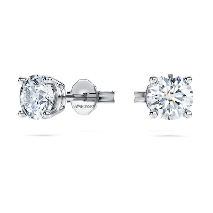 Kolczyki-sztyfty Eternity Solitaire z diamentami wyhodowanymi w laboratorium, 1 karat łącznie, kształt okrągły, 14-karatowe białe złoto Kolczyki-sztyfty Eternity Solitaire z diamentami wyhodowanymi w laboratorium, 1 karat łącznie, kształt okrągły, 14-karatowe białe złoto