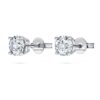 Kolczyki-sztyfty Eternity Solitaire z diamentami wyhodowanymi w laboratorium, 1 karat łącznie, kształt okrągły, 14-karatowe białe złoto Kolczyki-sztyfty Eternity Solitaire z diamentami wyhodowanymi w laboratorium, 1 karat łącznie, kształt okrągły, 14-karatowe białe złoto