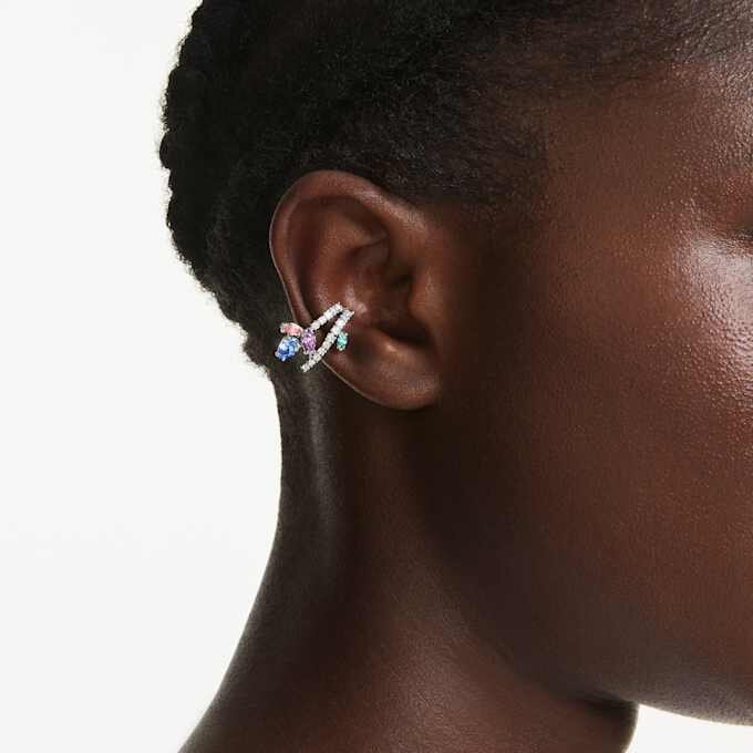 Kolczyki typu ear cuff Ariana Grande x Swarovski – mieszane szlify, wielokolorowe, pokryte rodem Kolczyki typu ear cuff Ariana Grande x Swarovski – mieszane szlify, wielokolorowe, pokryte rodem