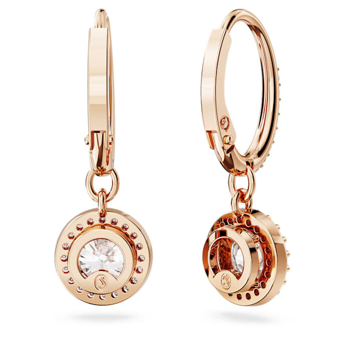 Kolczyki Una Angelic Drop – szlif okrągły, pavé, białe, pokryte powłoką w odcieniu różowego złota Kolczyki Una Angelic Drop – szlif okrągły, pavé, białe, pokryte powłoką w odcieniu różowego złota