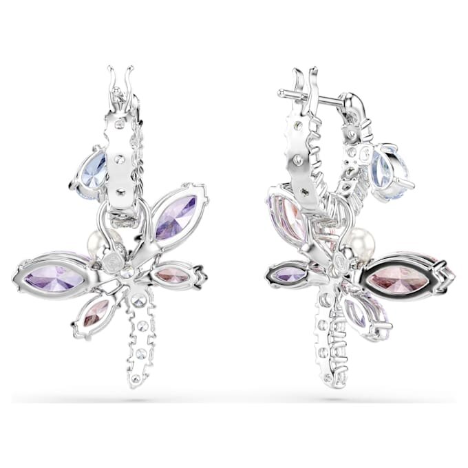 Kolczyki wiszące Ariana Grande X Swarovski o mieszanych szlifach, w kształcie ważki, wielokolorowe, pokryte rodem Kolczyki wiszące Ariana Grande X Swarovski o mieszanych szlifach, w kształcie ważki, wielokolorowe, pokryte rodem